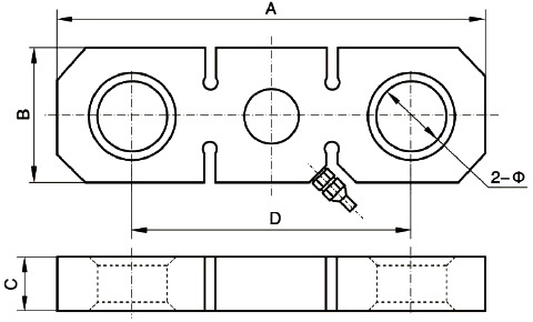 2 ton to 100 ton tension load cell for crane dimensional drawing