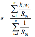 Equation of e
