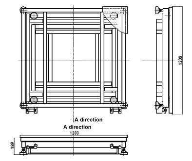 Electronic platform scale body structure